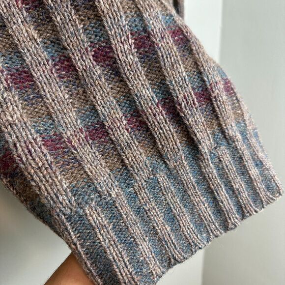 Vtg John Ashford Shetland Wool Sweater Mens Large Rib Knit Grandpa Cosby Biggie - Picture 4 of 9